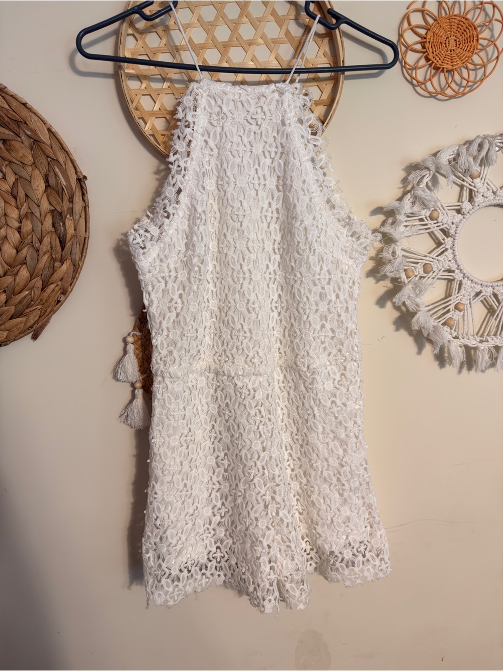 The Impeccable Pig White Lace romper